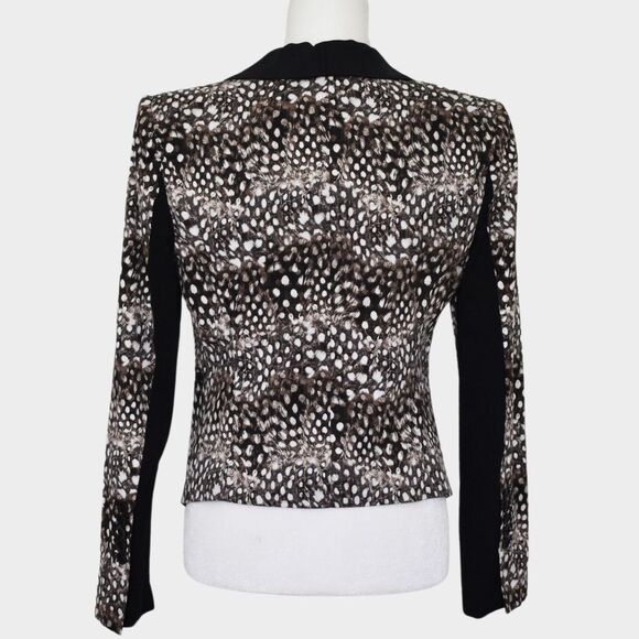 BCBGMAXAZRIA Bowie Abstract Feather Print Blazer Size M - Picture 4 of 9